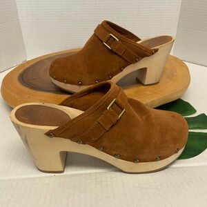 GAP Wooden Heel Studded Leather Clog